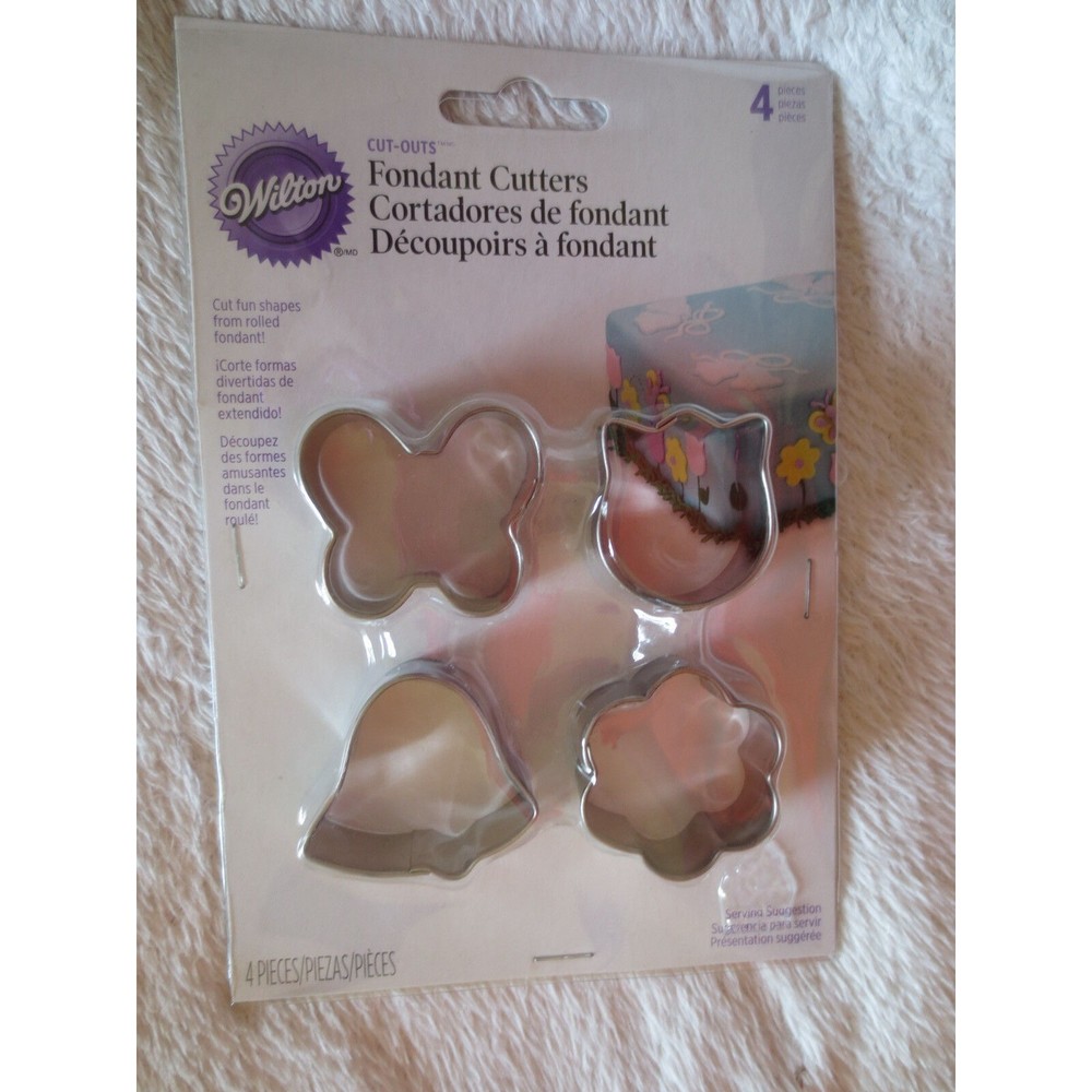 Wilton Fondant Garden Shape Cut-Outs Metal Cutters Cake Deco New